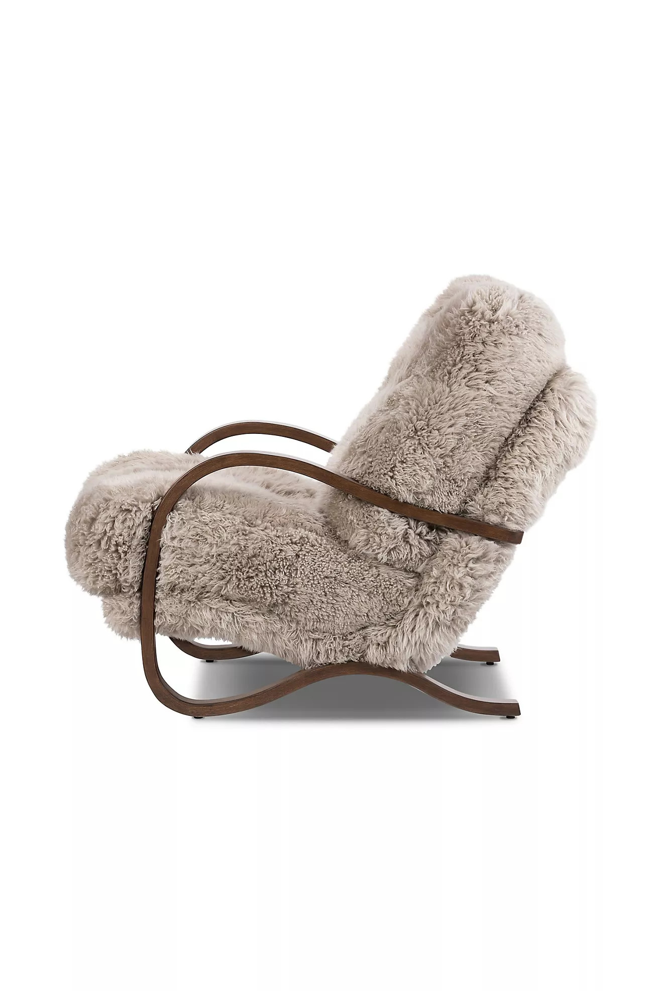 Tobin Upholstered Wool Fur Accent Chair | Anthropologie (US)