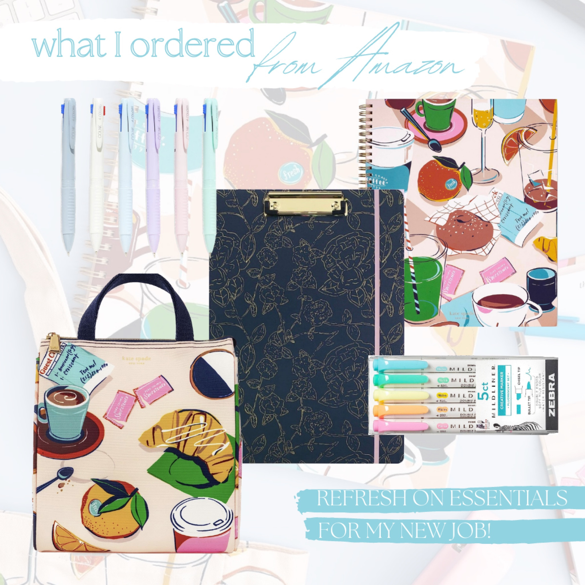 What I Ordered from Amazon!! Refreshing my bag getting ready for my new job!! Loving this pattern from Kate Spade & restocking on my fave pens for nurses (10/10)!! Amazon essentials, Nurse essentials, Nurse bag, Amazon back to school

#LTKFind #LTKunder50 #LTKBacktoSchool
