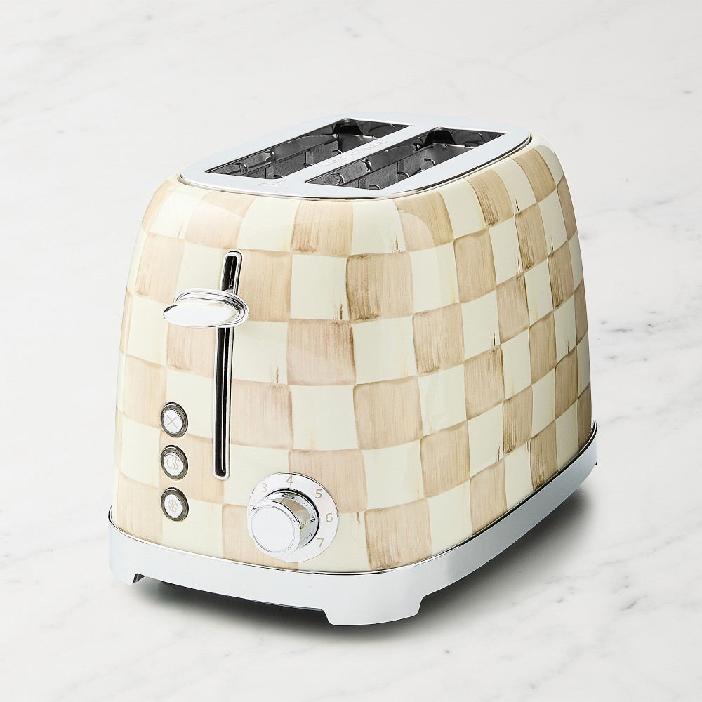 MacKenzie-Childs Mocha Check 2-Slice Toaster | Williams-Sonoma