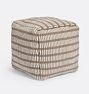 Striped Handwoven Indoor/Outdoor Pouf | Rejuvenation