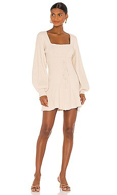 Free People Emmaline Mini Dress in Evening Cream from Revolve.com | Revolve Clothing (Global)