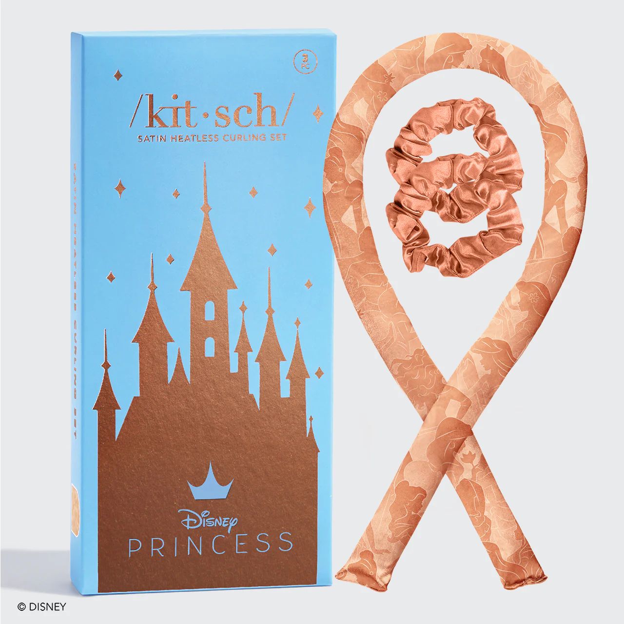 Kitsch & Disney Satin Heatless Curling Set - Princess Party | Kitsch