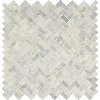 MSI Arabescato Carrara Herringbone 12.25 in. x 12.75 in. Honed Marble Look Floor and Wall Tile (9... | The Home Depot