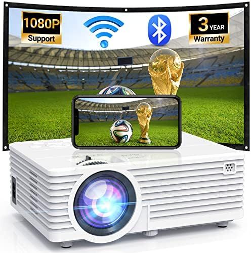 2022 Updated Video Projector with WiFi and Bluetooth, Full HD 1080P Supported Home Movie projecto... | Amazon (US)