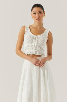 Kissel Tiered Eyelet Top | ASTR The Label (US)