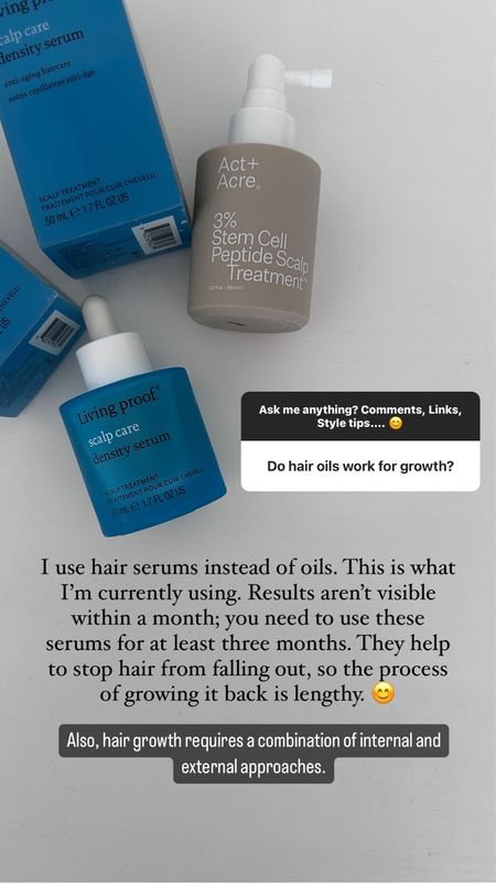 Hair growth serums I use
Also for internal approach I use prenatal vitamins 😊



#LTKfindsunder100 #LTKover40 #LTKbeauty