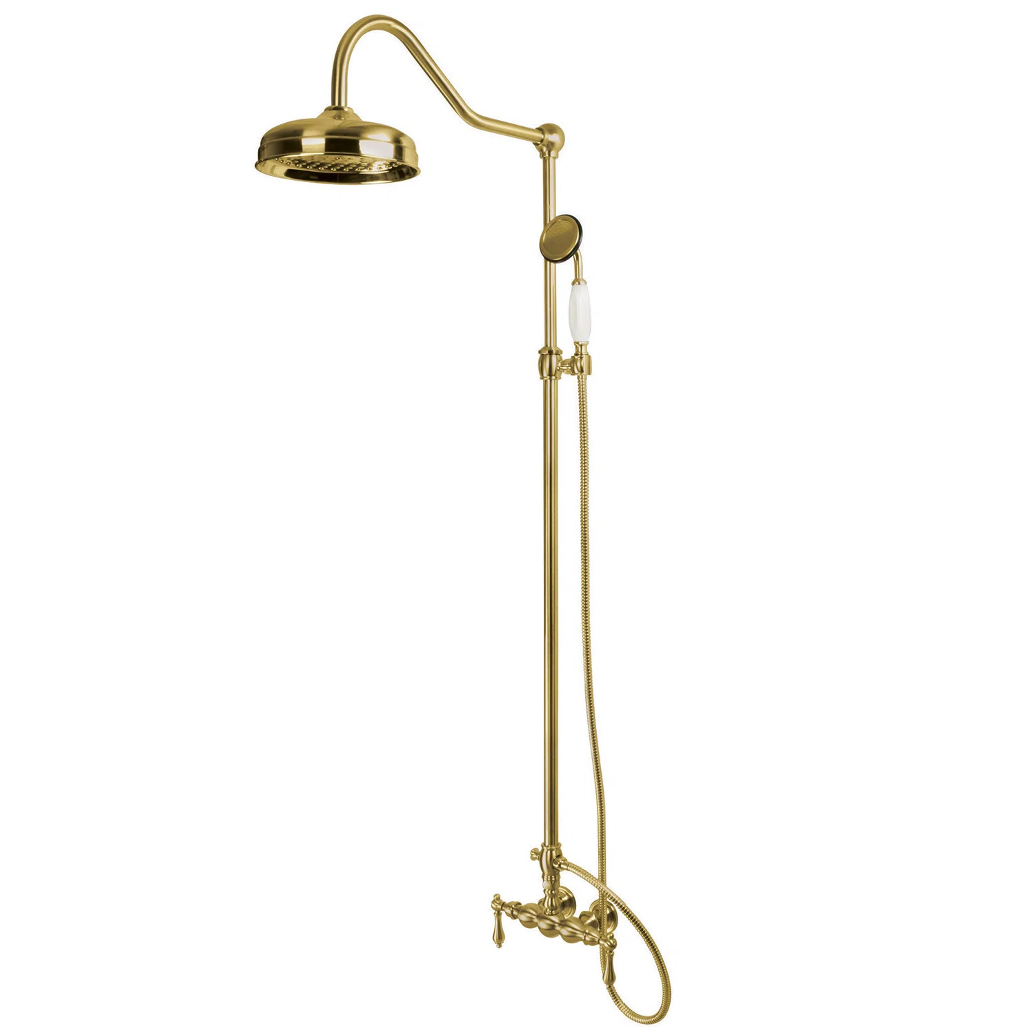 Kingston Brass Vintage Tub Wall Mount Rain Drop Shower System with Hand Shower CCK6177 | Wayfair North America