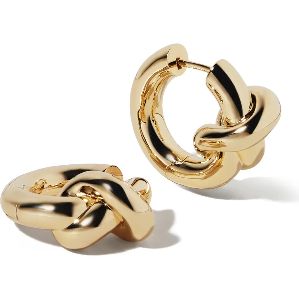 Jennifer Fisher Knot Huggie Hoop Earrings in Yellow Gold at Nordstrom | Nordstrom