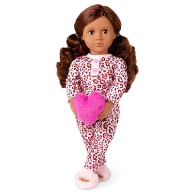 Our Generation Gracia 18" Doll in Pink Leopard-Print Pajama | Target