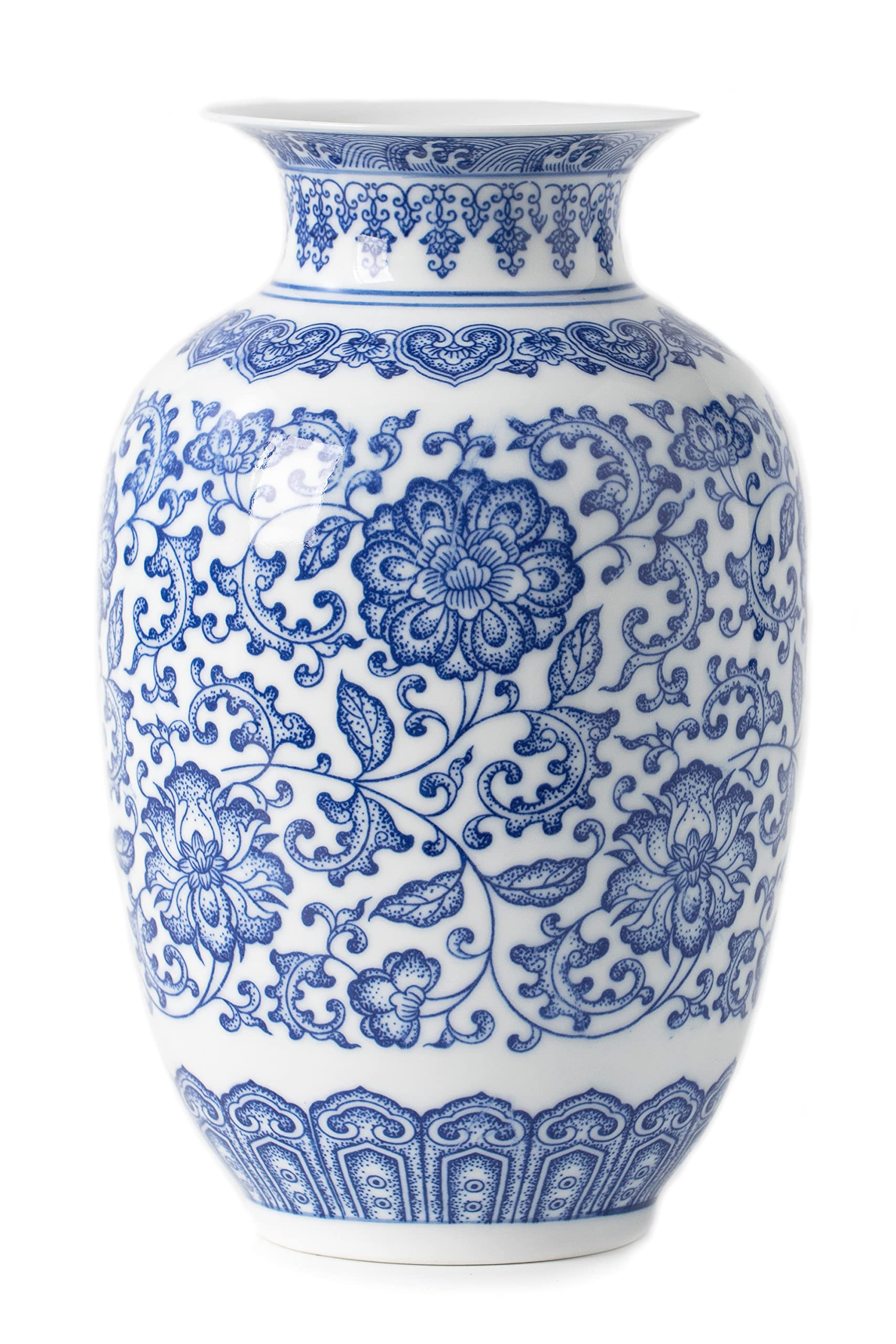 Blue and White Vase, Blue Vases Home Décor, Chinoiserie Vase, Blue and White Porcelain, Ceramic ... | Amazon (US)