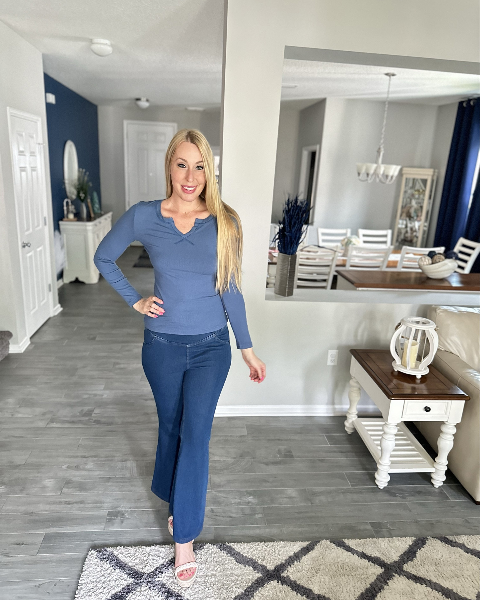 Feeling extra comfy and cute
🩵 both the shirt and pants are super soft and stretchy 
🩵 wearing size small in the top and medium in the bottoms 

#LTKFindsUnder100 #LTKStyleTip #LTKFindsUnder50