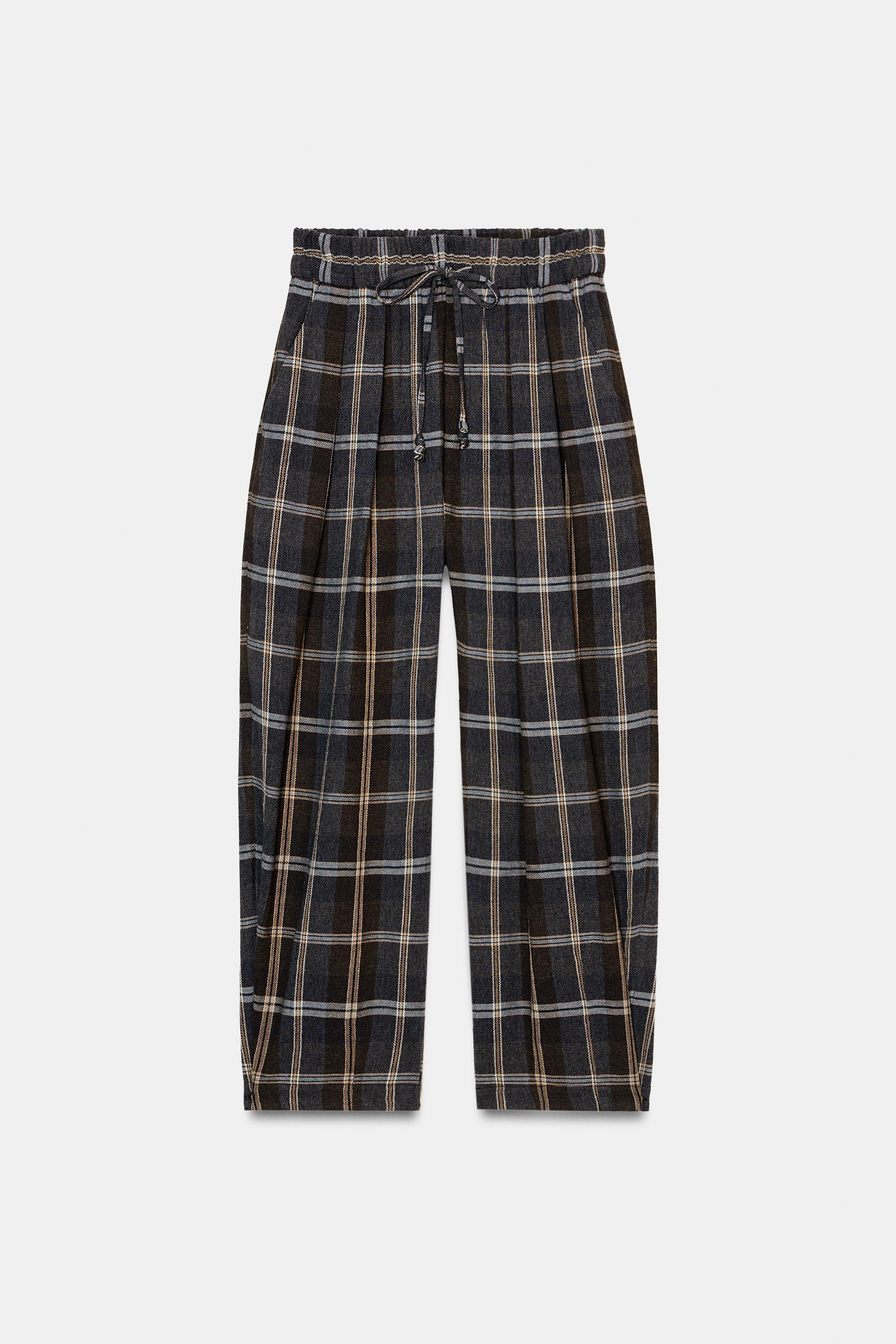 ZW COLLECTION CHECK TROUSERS | Zara UK