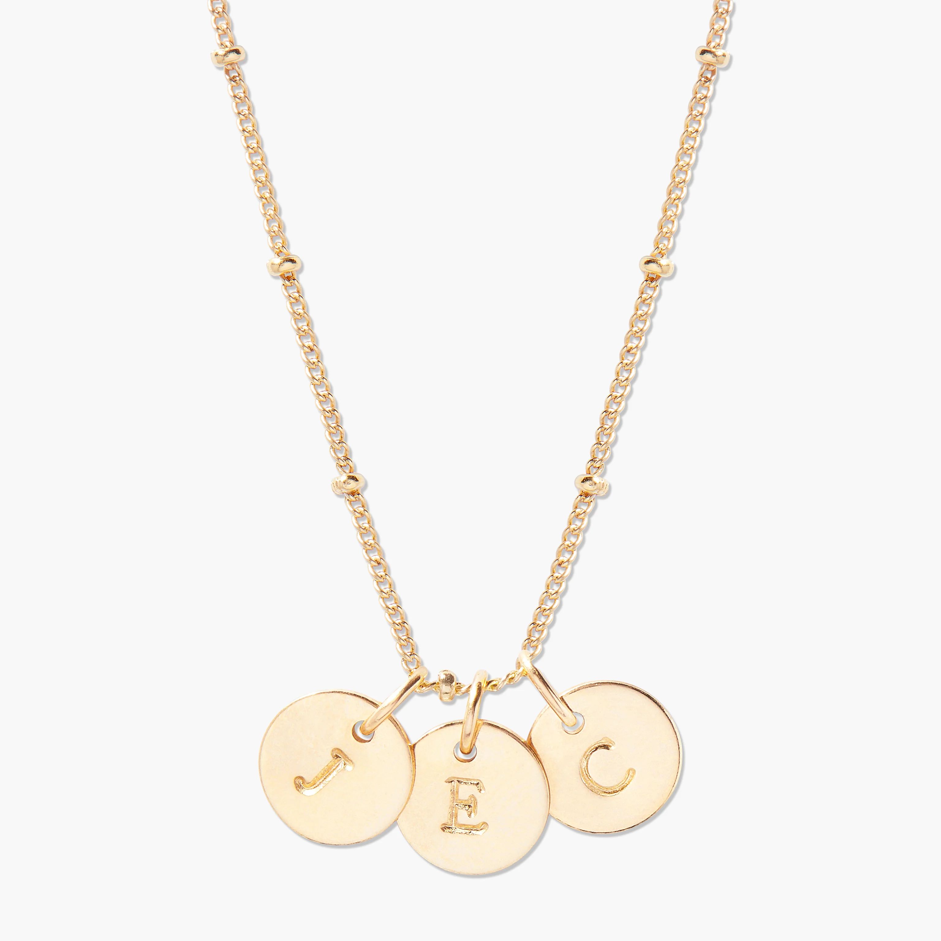 Madeline Three Initial Pendant | Brook and York