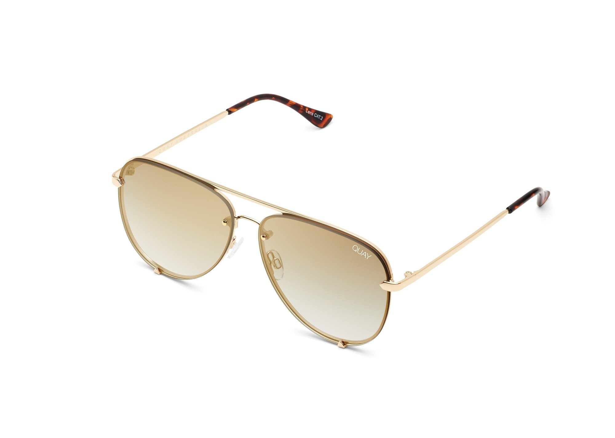 HIGH KEY RIMLESS MINI - GLD/BLUTURQ | Quay Australia