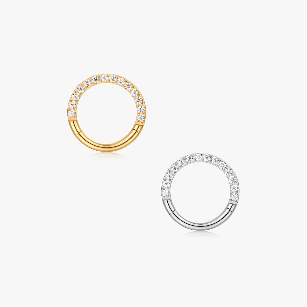 Pave Clicker Hoop | Flaire & Co.