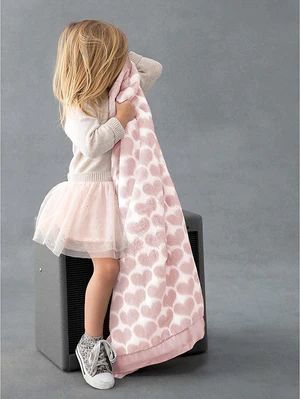 Luxe™ Heart Army Baby Blanket | Little Giraffe