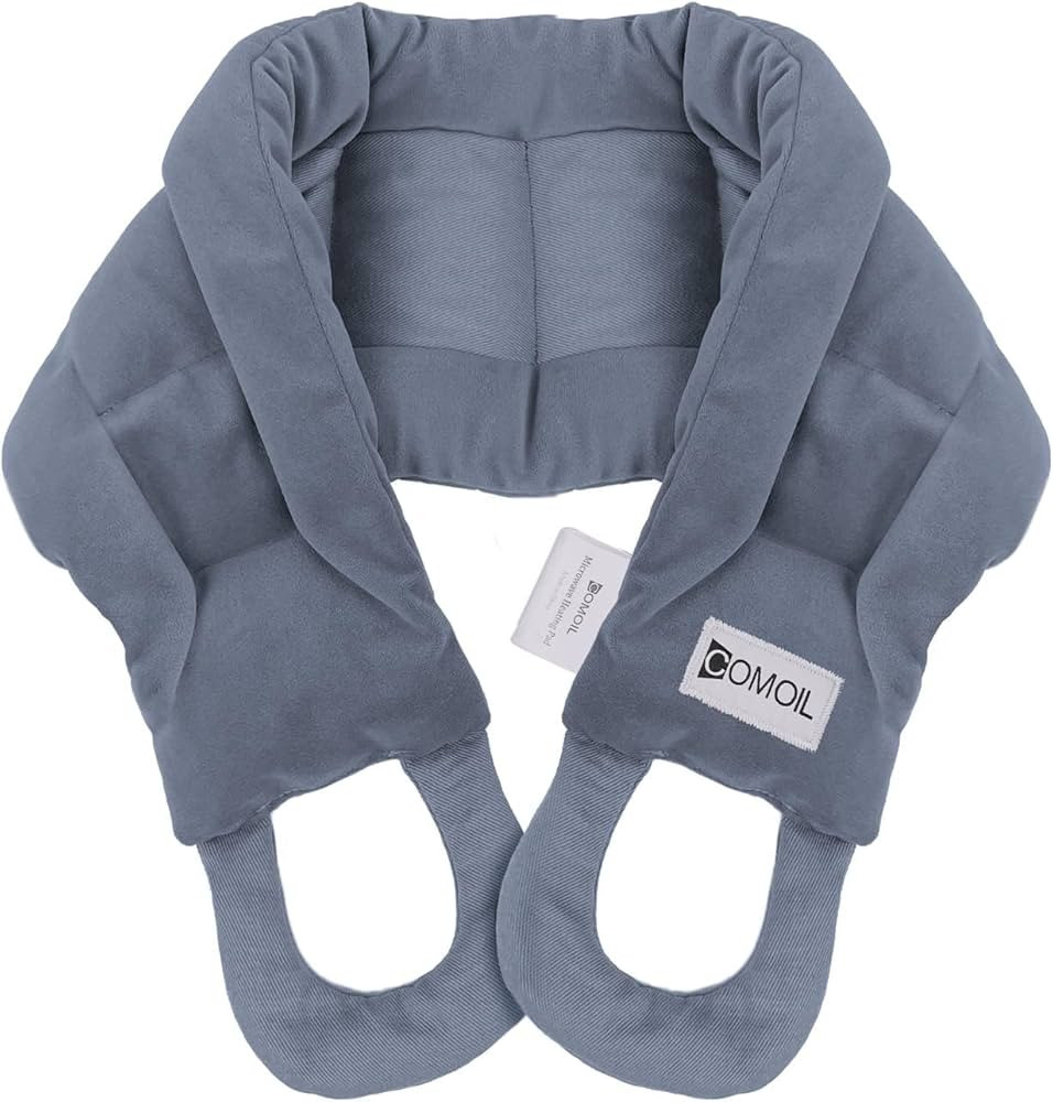 COMOIL Microwave Heating Pad for Neck and Shoulders Back with Handles,33 * 5.9" Long Heated Neck ... | Amazon (US)