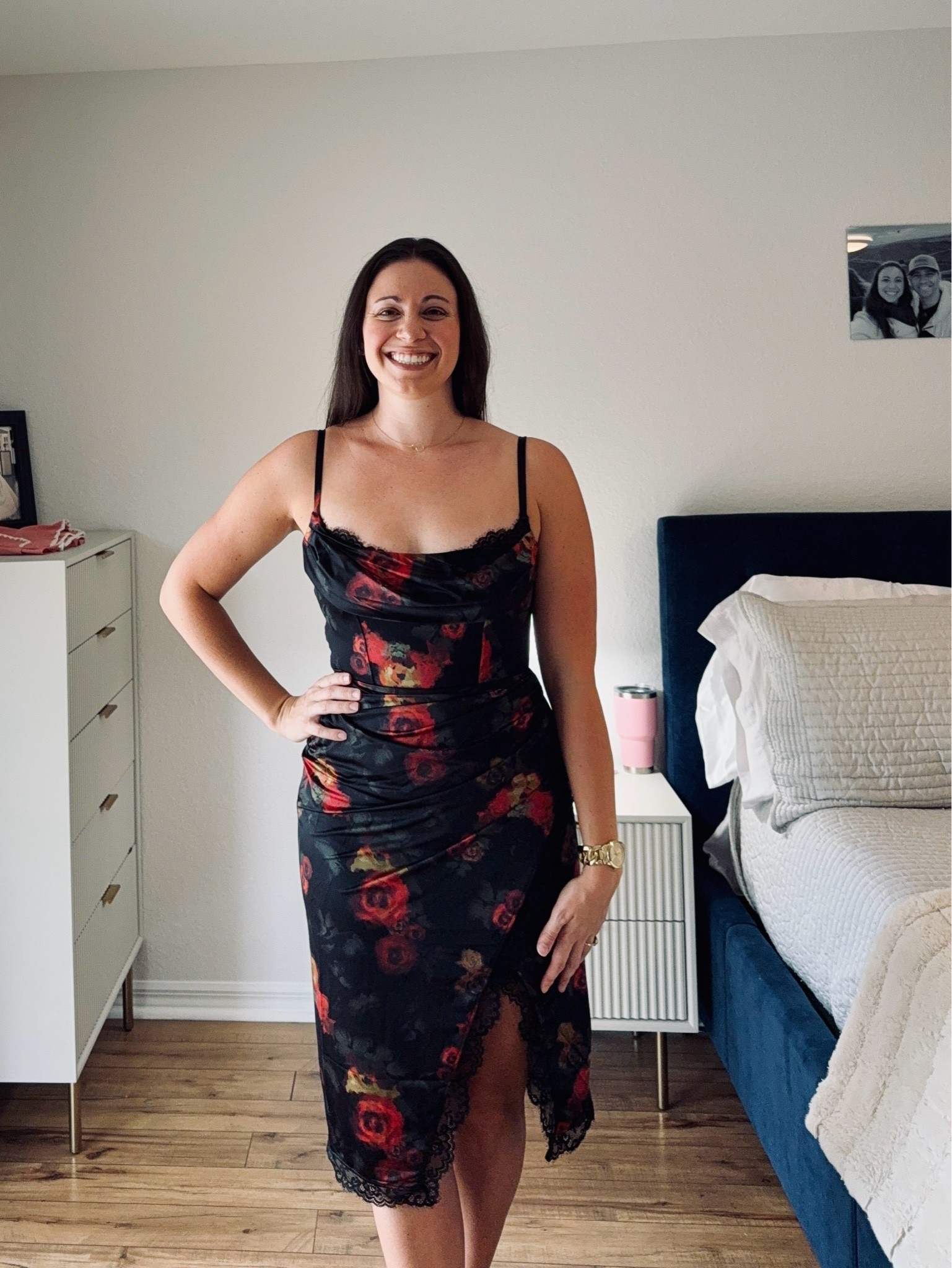 Fall semi-formal and formal events call for this dress from Popilush! From wedding guest vibes to a special dinner out, you will be ready in this dress! It comes with built in shapewear-no bra needed AND is wrinkle resistant! Fits true to size! #ad @POPILUSH LLC

#LTKvlog #LTKWedding #LTKootd