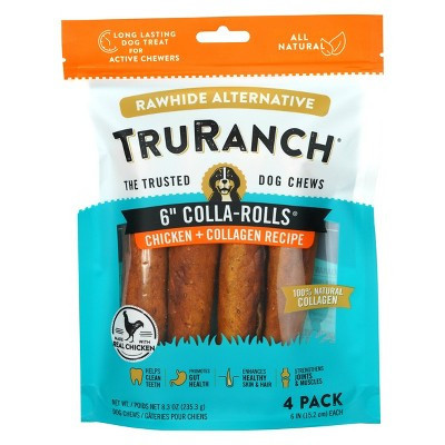 TruRanch 6" Collagen Rolls Chicken Flavor Dog Treats - 8.3oz/4ct | Target