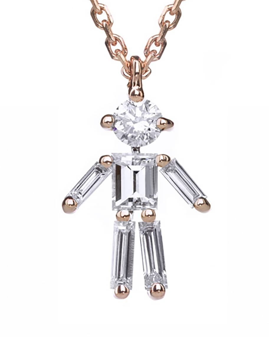 LITTLE ONES PARIS Diamond Boy Necklace | Neiman Marcus