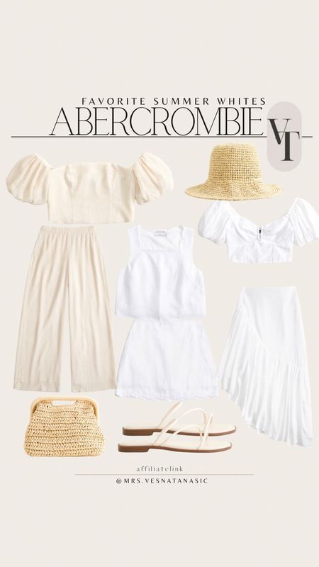 Favorite summer whites from Abercrombie! So in love with these sets! Perfect for vacation and resort wear. Ordering all three sets for our Europe trip. 

#LTKTravel #LTKSaleAlert #LTKMidsize