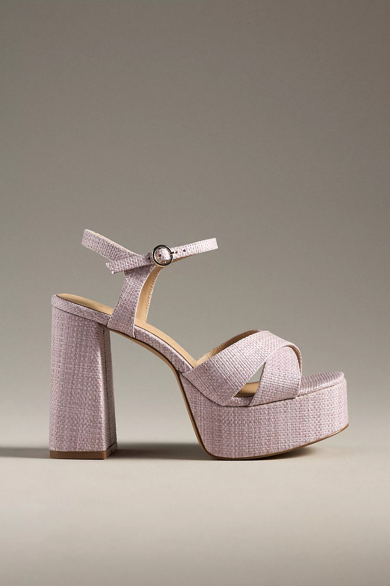 Bibi Lou Leather Cross-Strap Platform Sandals | Anthropologie (US)