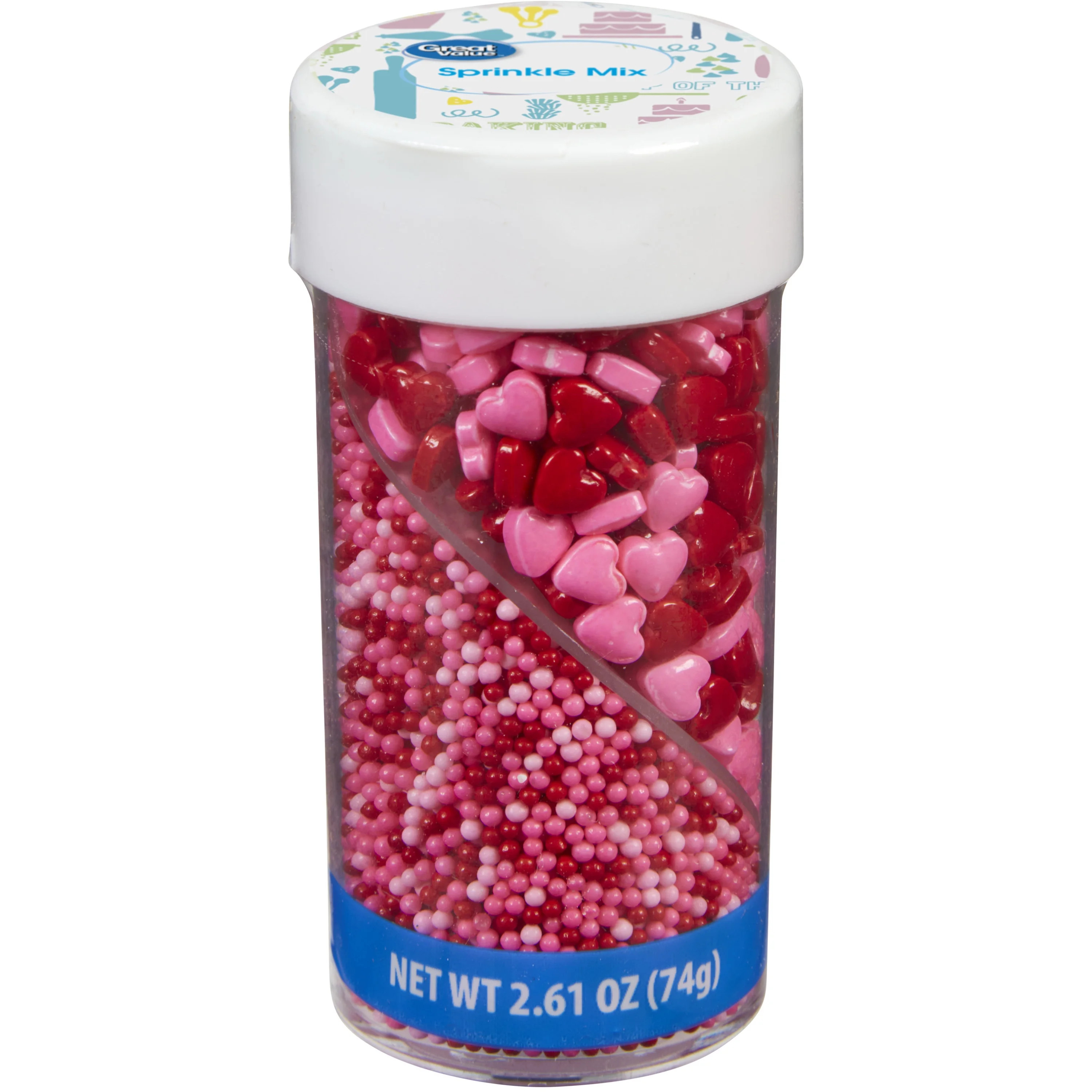 Great Value Heart Sprinkles Twist, 2.61 oz. - Walmart.com | Walmart (US)