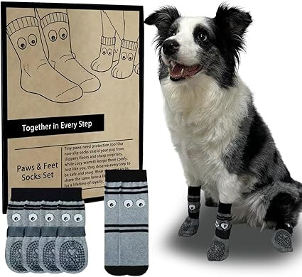 Non-Slip Dog Socks & Owner Sock Set- Extra-Grip, Paw Protection for Senior & Active Dogs       Se... | Amazon (US)