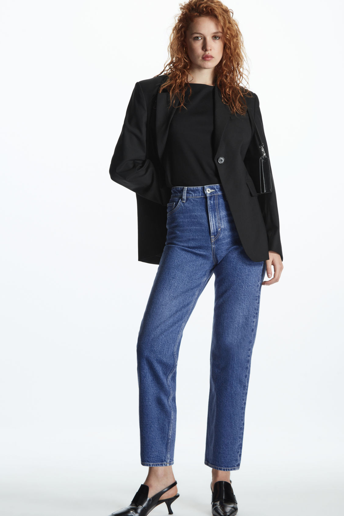 STRAIGHT-LEG ANKLE-LENGTH JEANS - MEDIUM BLUE - COS | COS UK