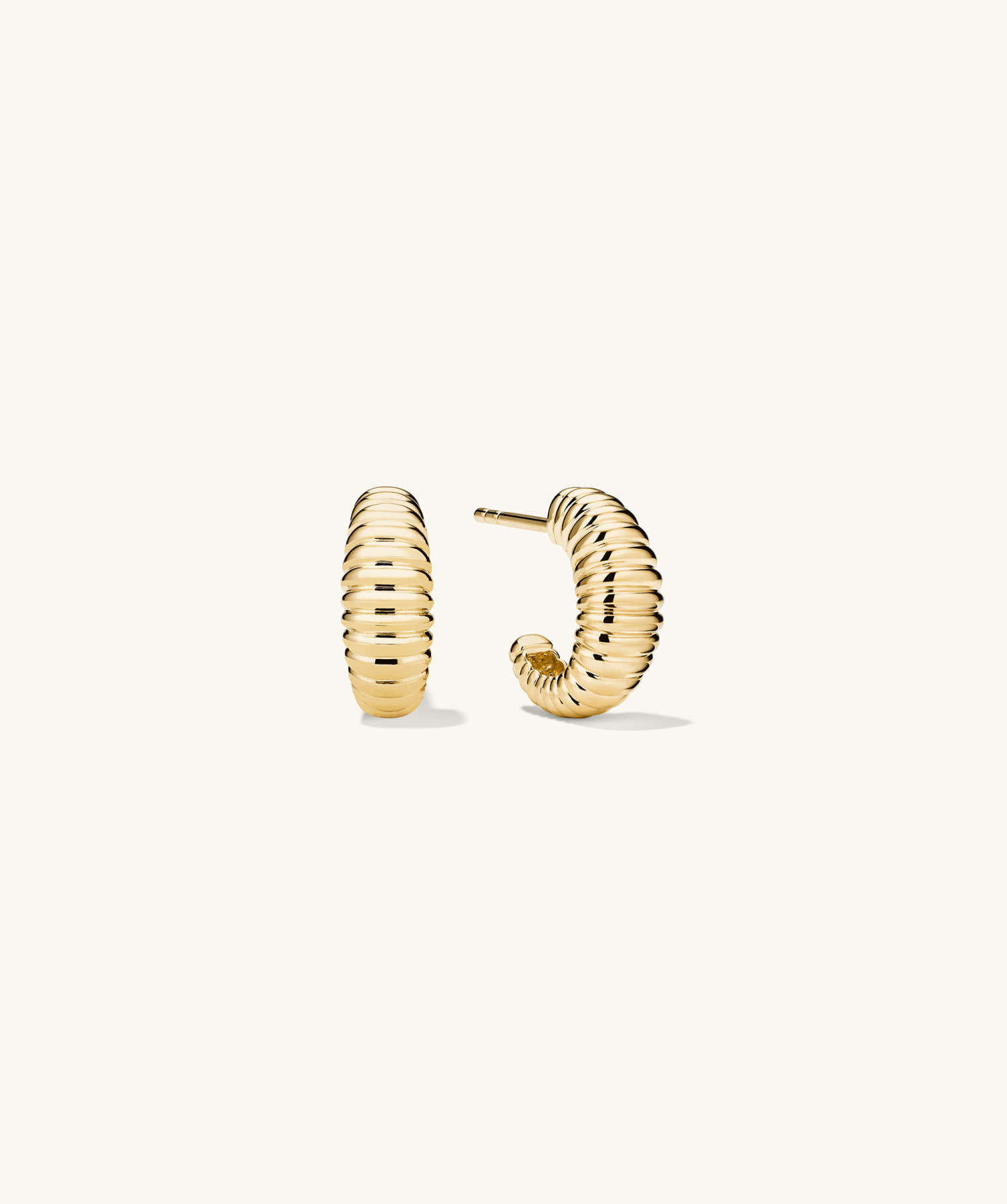 Dôme Texture Small Hoops | Mejuri Fine Crew