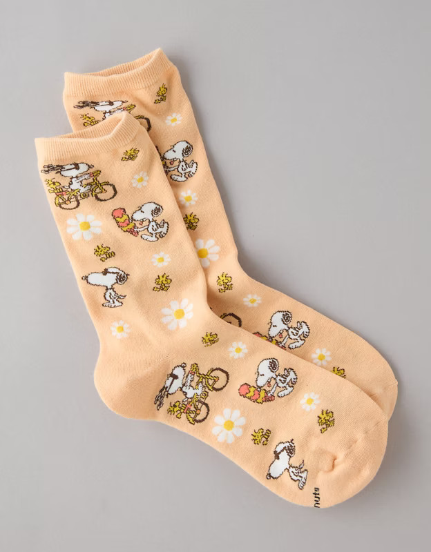AE Snoopy Ice Cream Crew Socks | American Eagle Outfitters (US & CA)