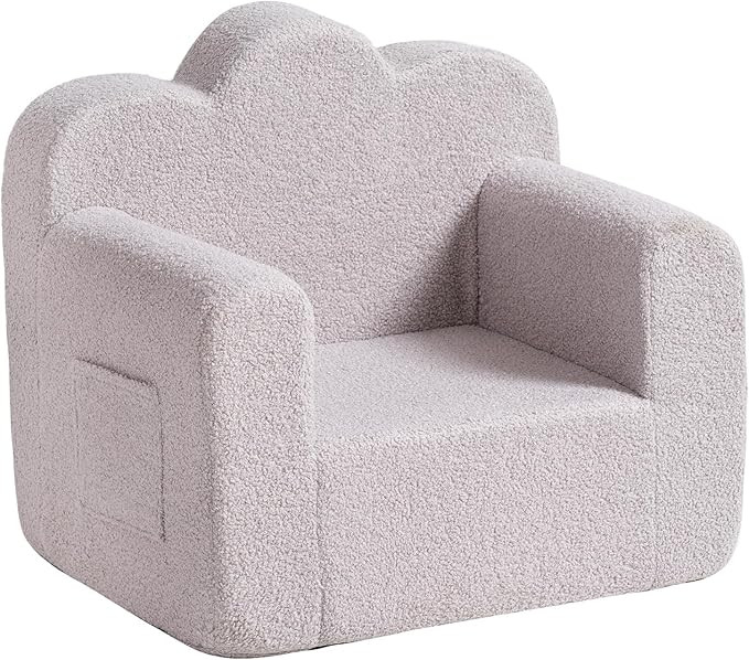 Tiita Kids Couch Sherpa Toddler Chair, Cloud-Like Comfy Kids Sofa Toddler Reading Chair with Wash... | Amazon (US)