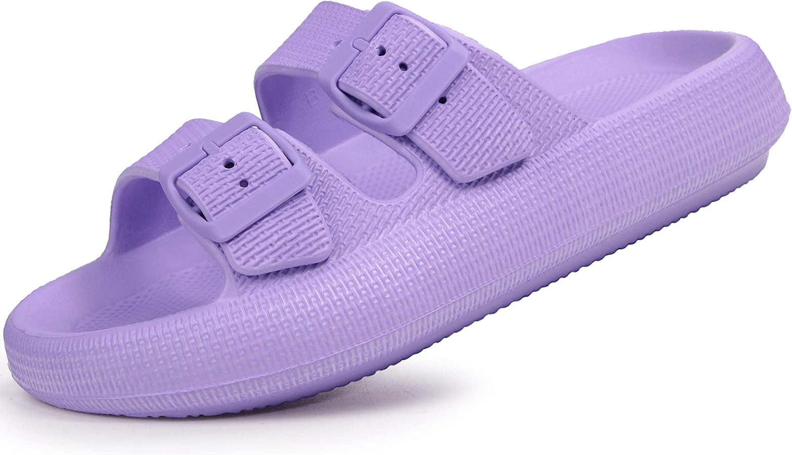 Weweya Sandals for Women and Men - Pillow Slippers - Double Buckle Adjustable Slides - EVA Flat S... | Amazon (US)