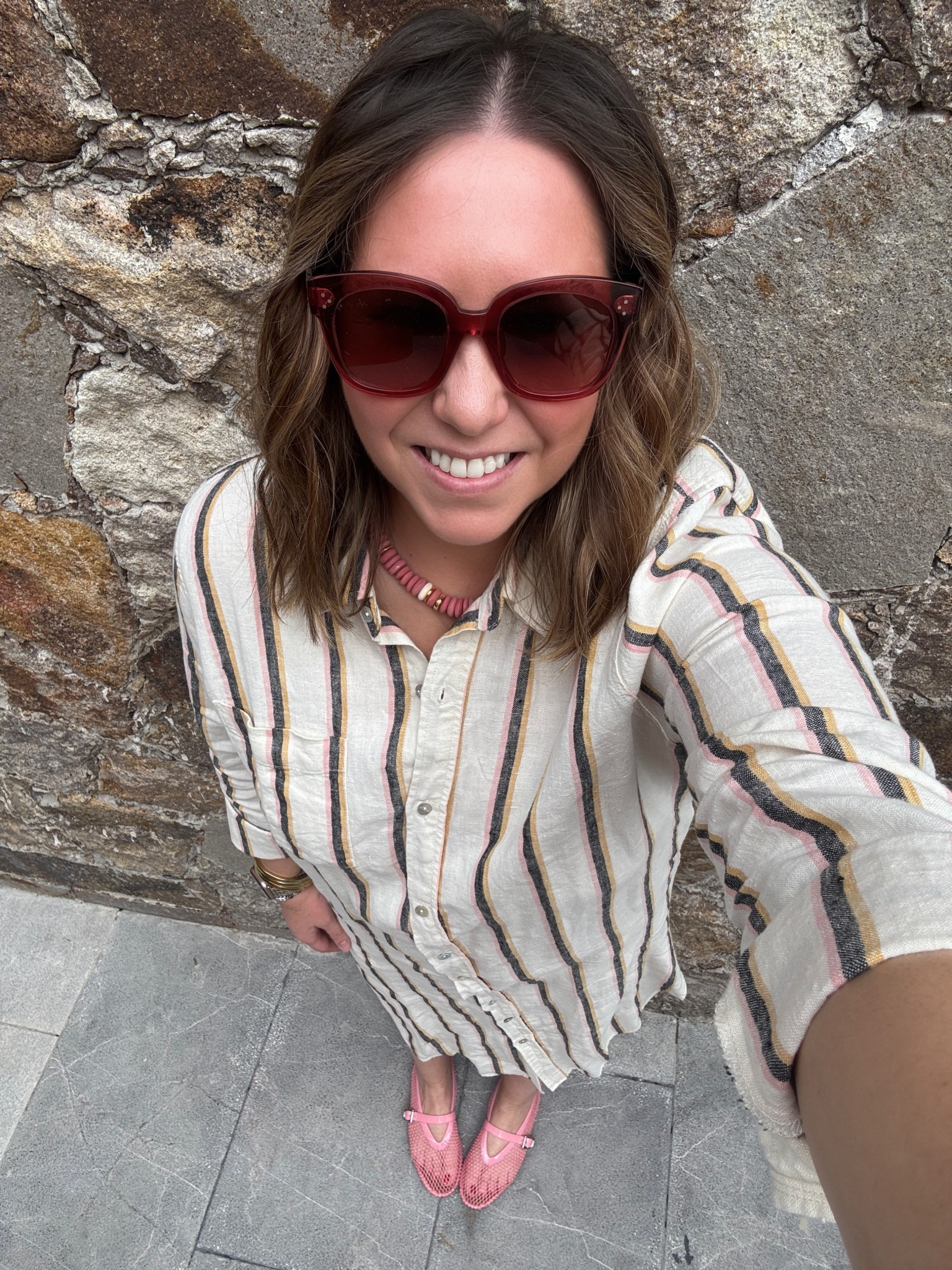 First full day in San Miguel de Allende! It’s a little cloudy but we are excited to explore the city center. Comfortable shoes are a must due to cobblestones. This print on this dress is older but I love the colors of the stripe. I paired it with some fun pink accessories to make them pop!

#LTKMidsize #LTKootd #LTKTravel