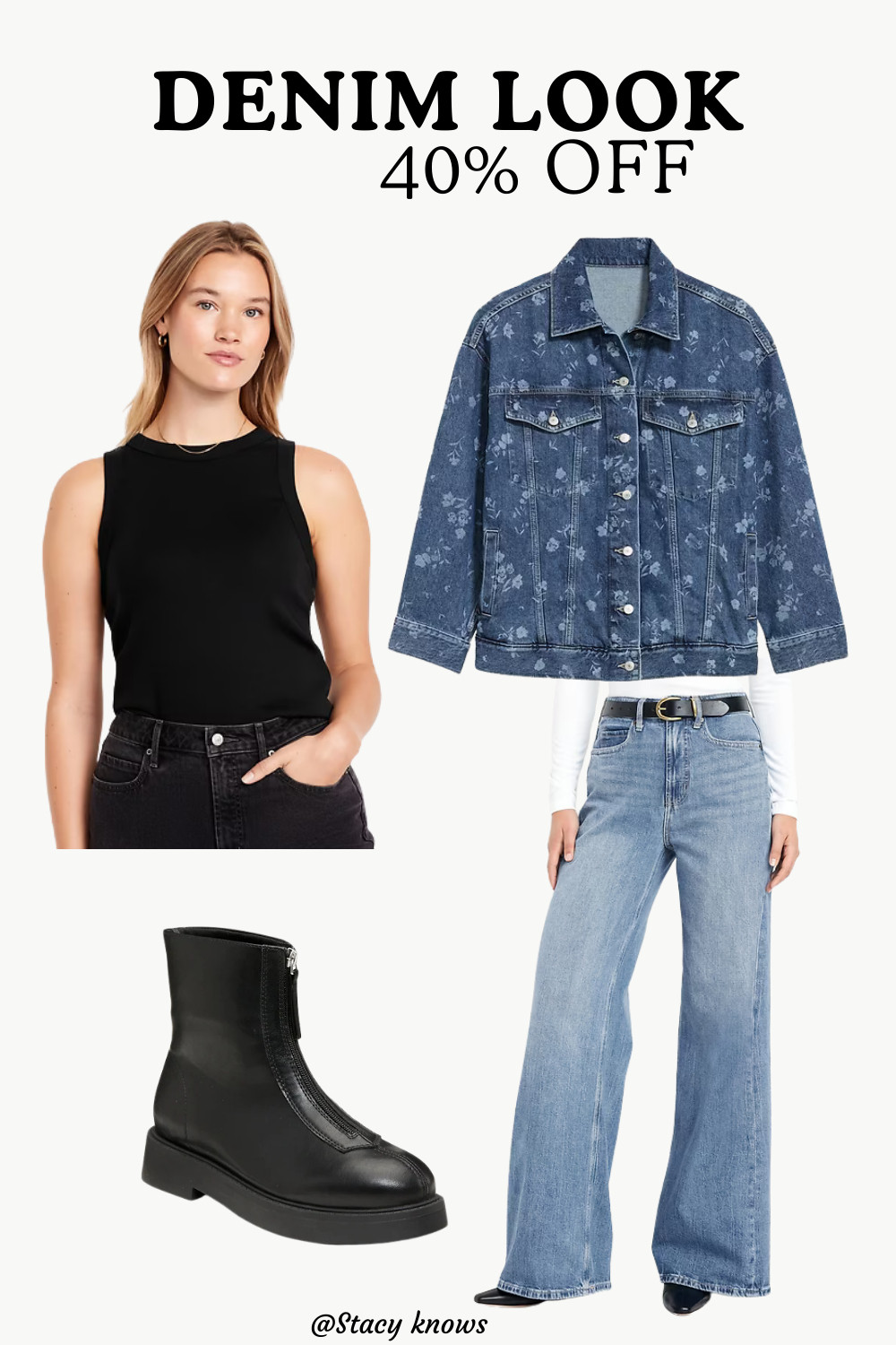 Major denim deal alert! Found the perfect denim look that’s currently 40% off. Whether you’re looking for the ultimate "cool girl" jeans or a chic denim-on-denim moment, now is the time to grab these essentials. Shop the full look on my LTK! 
#LTKsalealert #DenimStyle #DenimLook #JeansSale #OOTD #SaleFinds #StreetStyle #CasualChic #DenimOnDenim #BudgetFashion #WardrobeStaples 

 #LTKootd #LTKstorytime #LTKSaleAlert