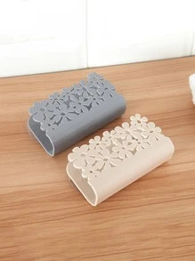 1pc Hollow-out Flower Type Sink Storage Rack Kitchen Cleaning Cloth Drain Rack Non-drilling Plast... | SHEIN
