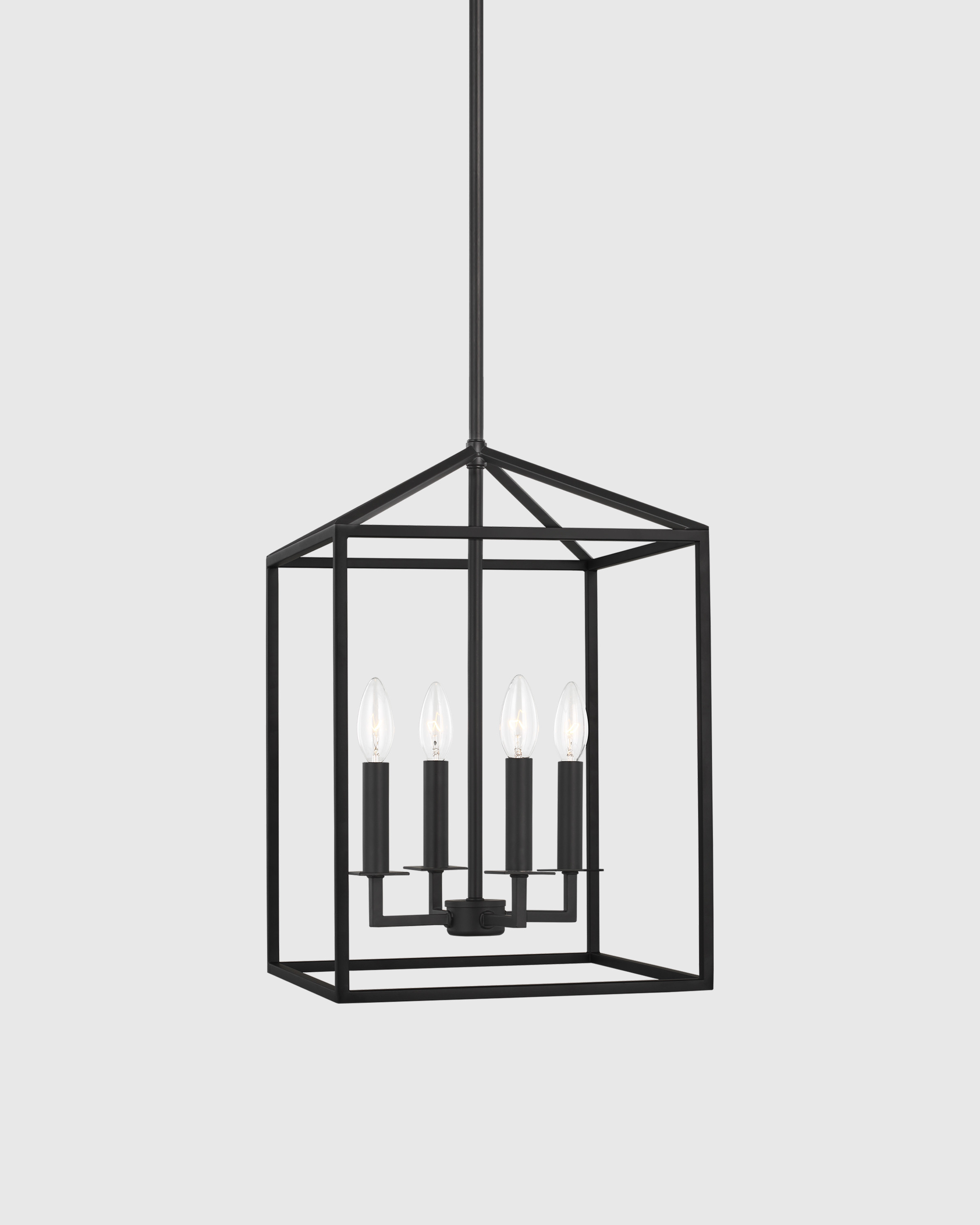 Quince Steel Lantern Pendant Light in Black, Size Small | Quince