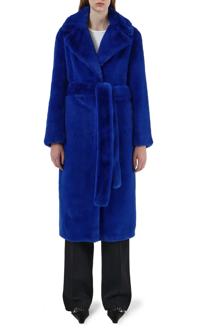 Apparis Mona Belted Faux Fur Coat | Nordstrom | Nordstrom