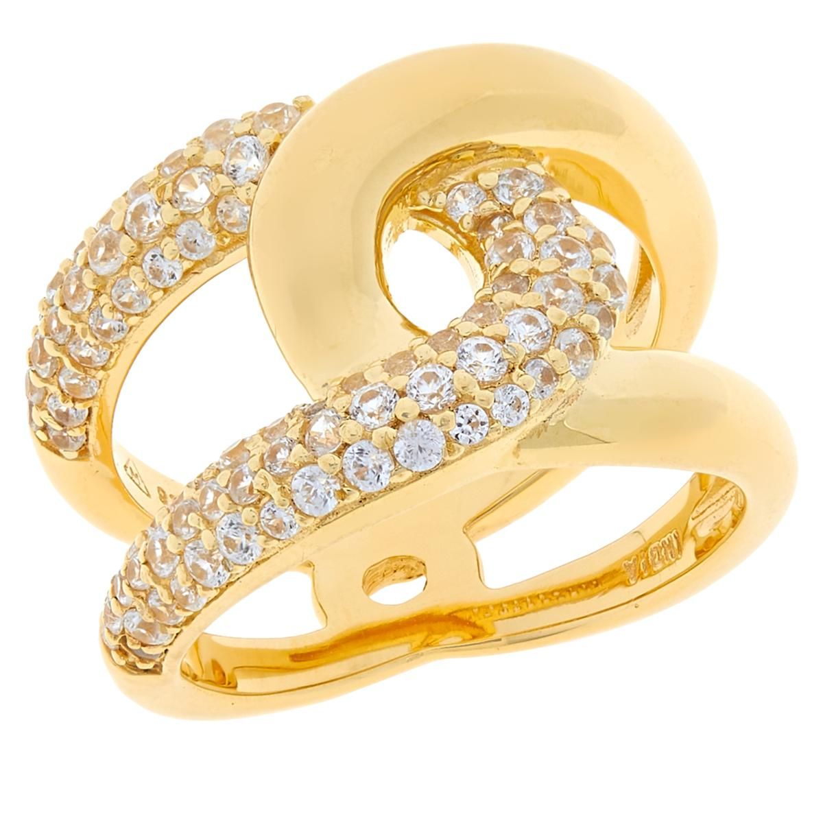 Rarities Eternity Gold-Plated Pavé Gemstone Band Ring - 20605725 | HSN | HSN