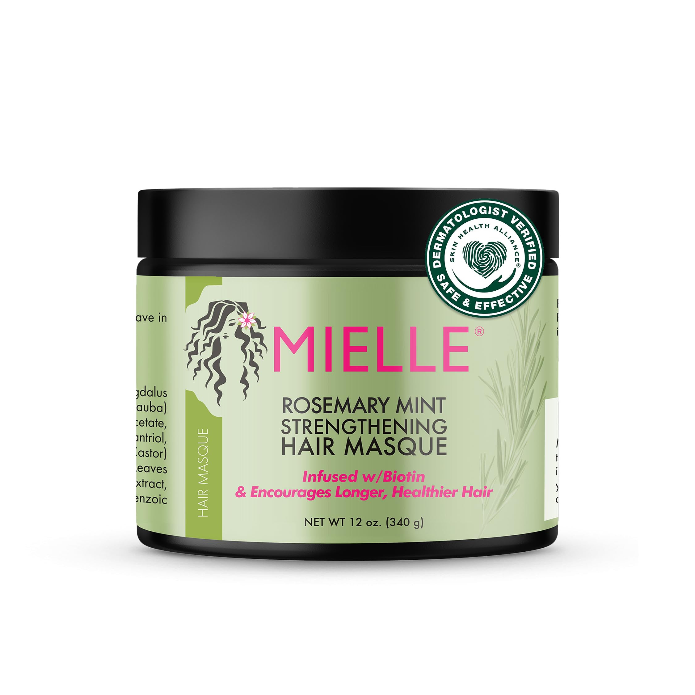 Mielle Organics Rosemary Mint Strengthening Hair Masque, Essential Oil & Biotin Deep Treatment, M... | Amazon (US)