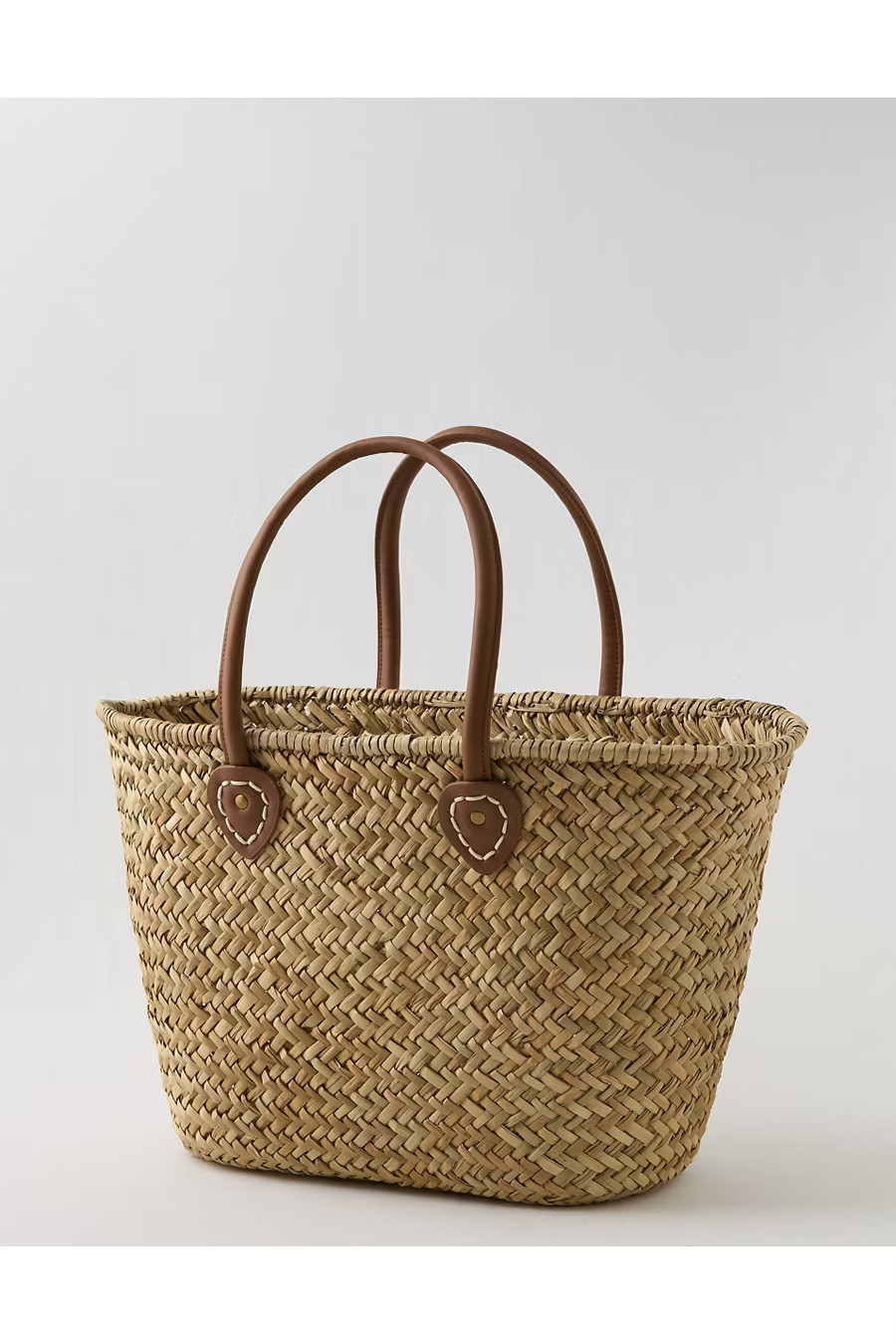 Aerie Oversized Woven Straw Bag Women's Tan One Size | American Eagle Outfitters (US & CA)