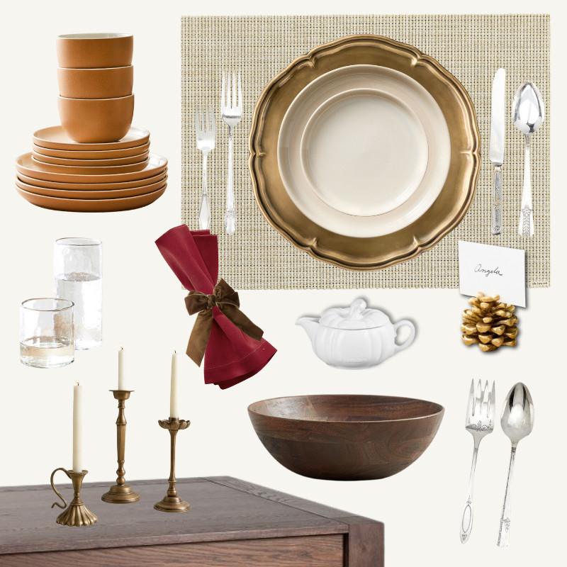 Traditional Thanksgiving tablescape idea with golds, dark woods, and deep cranberry red accents.  

 #LTKHoliday #LTKSeasonal #LTKHome