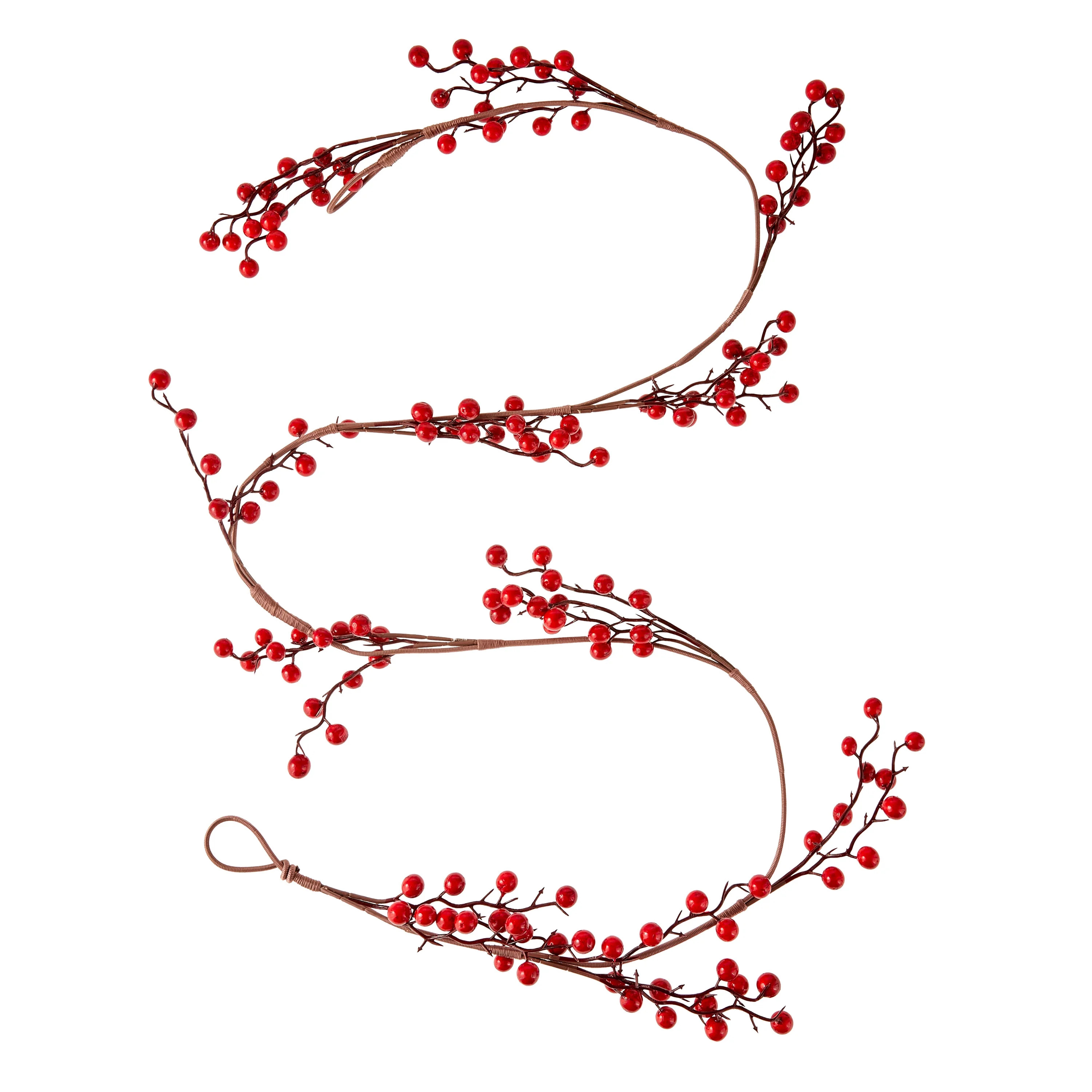 Red Berries Garland, 6 ft, by Holiday Time - Walmart.com | Walmart (US)