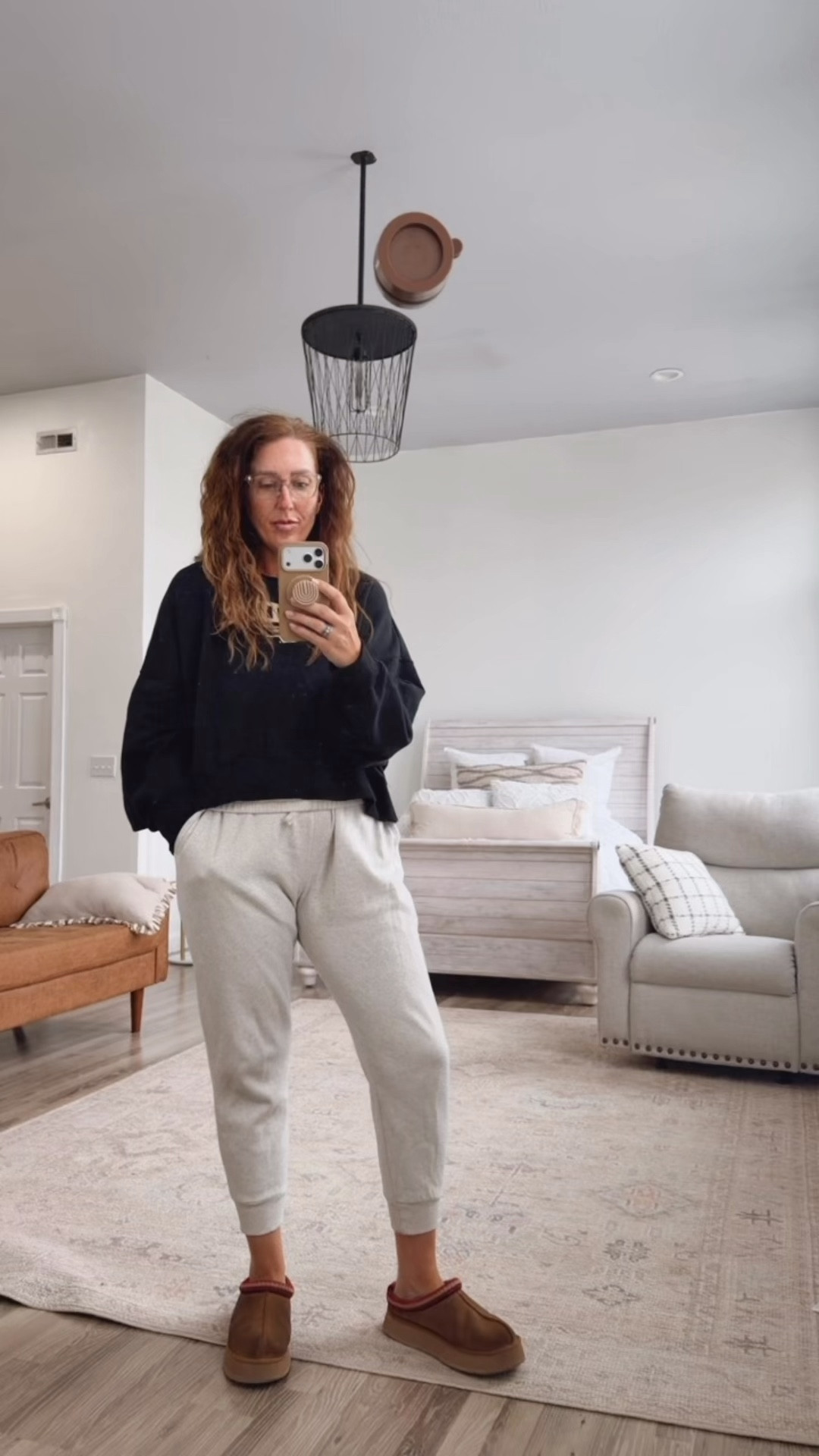 Re-entry from vacation is…not going smoothly lol. But it’s okay, getting back into the routine today! 
Keeping is comfy but also repping for March Madnss in my Purdue cropped crew neck that has had a price drop!

#LTKMidsize #LTKSaleAlert #LTKootd