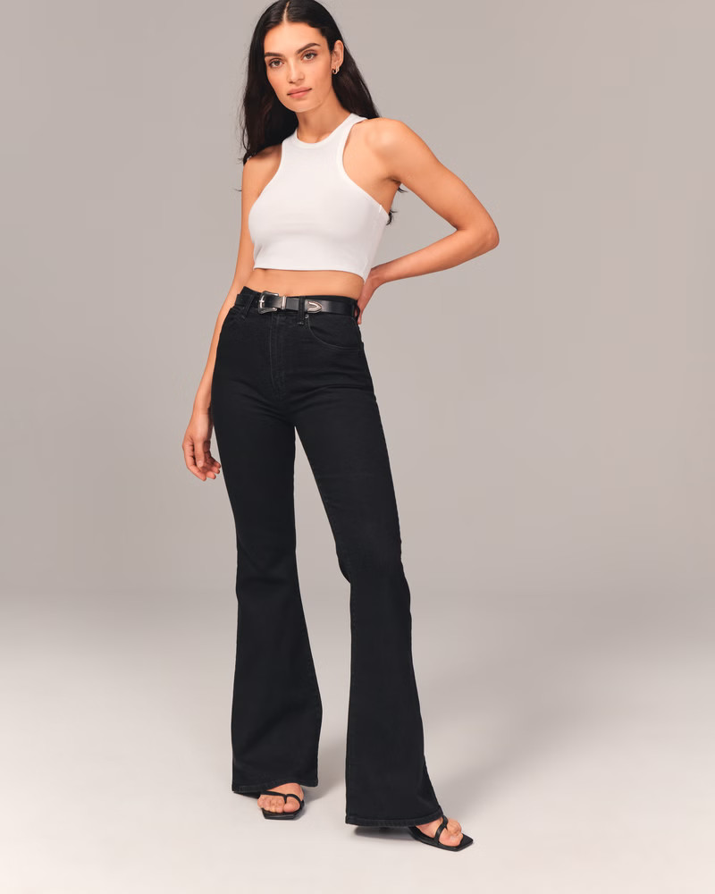 Women's Ultra High Rise Flare Jean | Women's Bottoms | Abercrombie.com | Abercrombie &amp; Fitch (US)