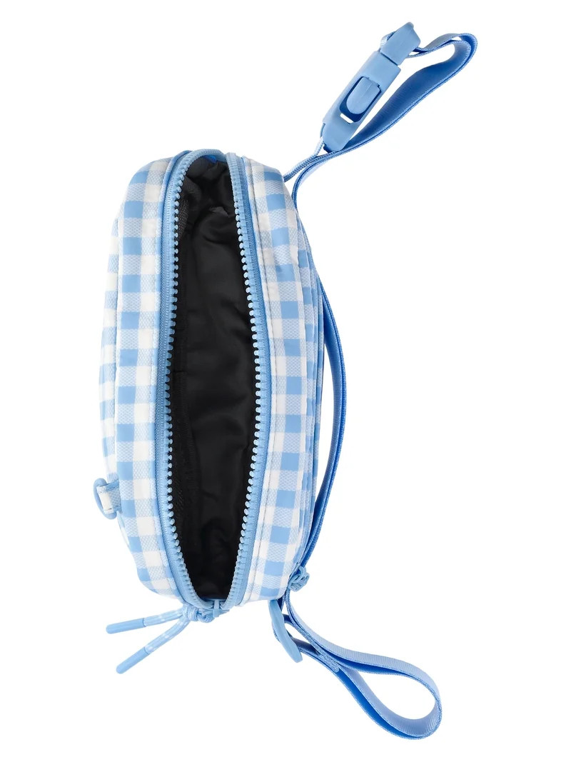 No Boundaries Women's Hands Free Fanny Pack, Sky Gingham | Walmart (US)