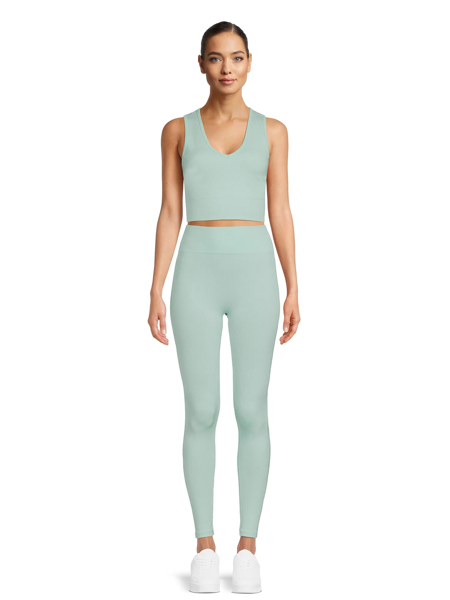 No Boundaries Juniors Seamless Tank Top and Leggings Set, 2-Piece - Walmart.com | Walmart (US)