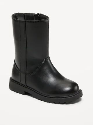 Faux-Leather Side-Zip Boots for Toddler Girls | Old Navy (CA)