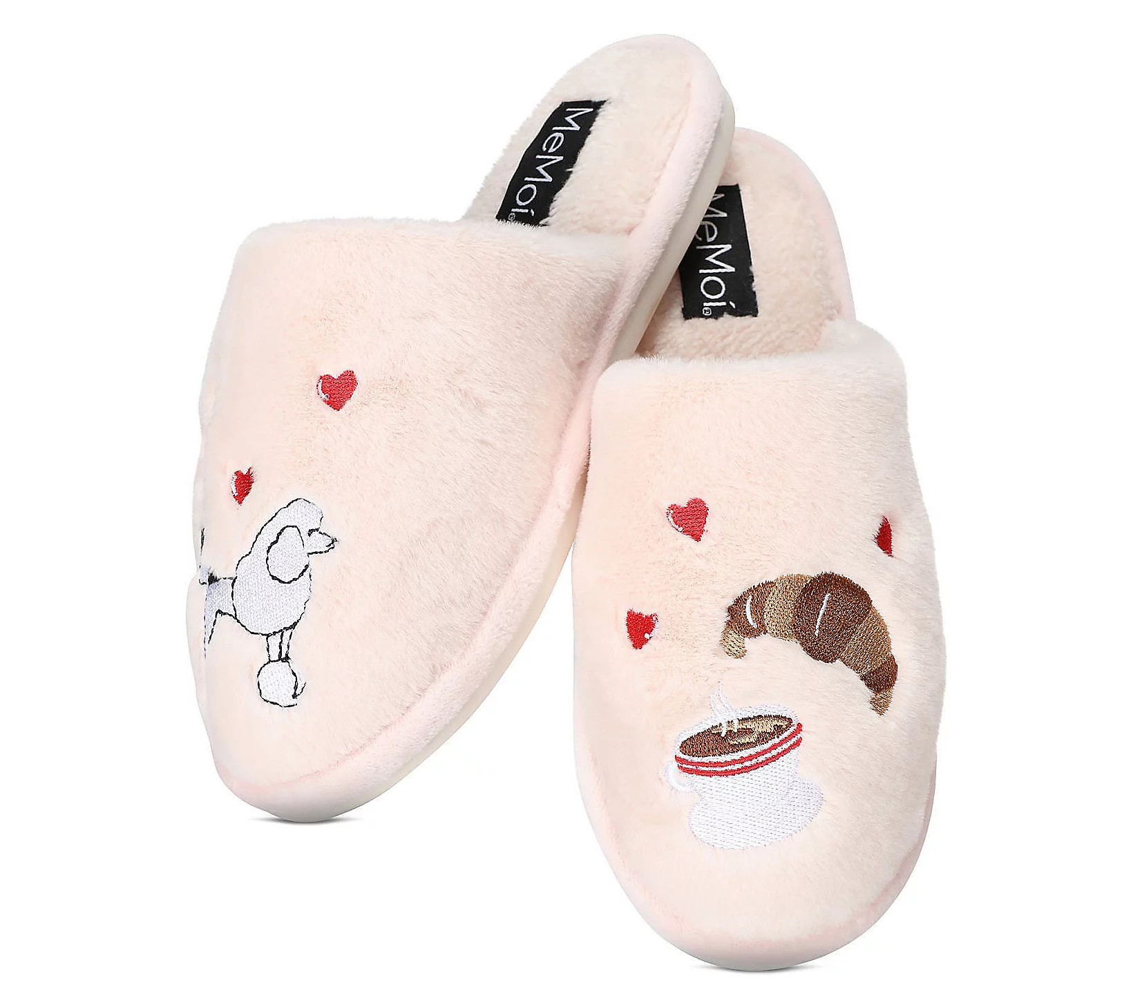 Memoi Women's I Love Paris Plush Slippers | QVC