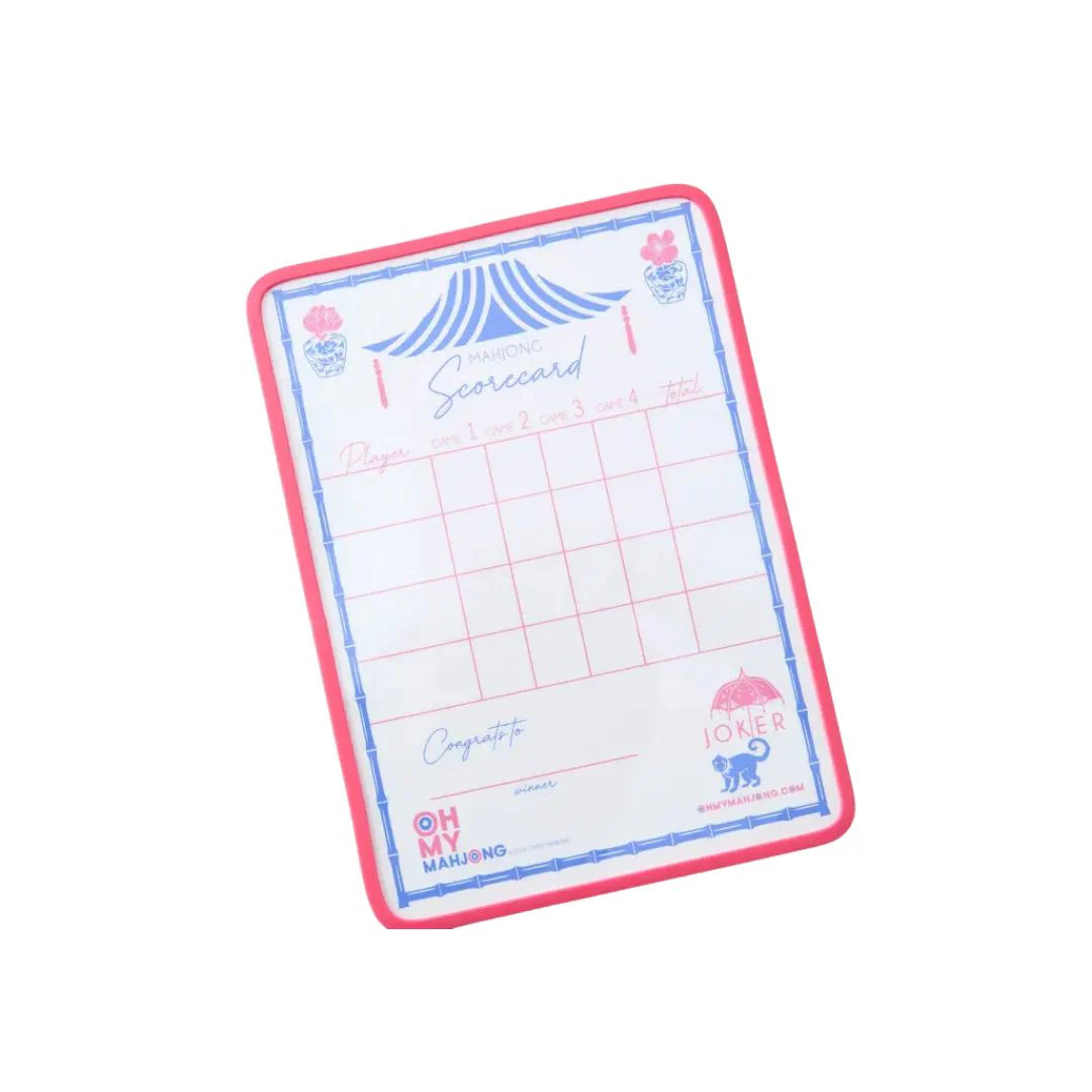 Chinoiserie Mahjong Scorecard | Pink Antlers
